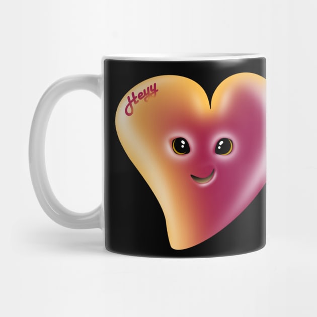 Cute heart saying Heyy, flirting and smiling by AdishPr